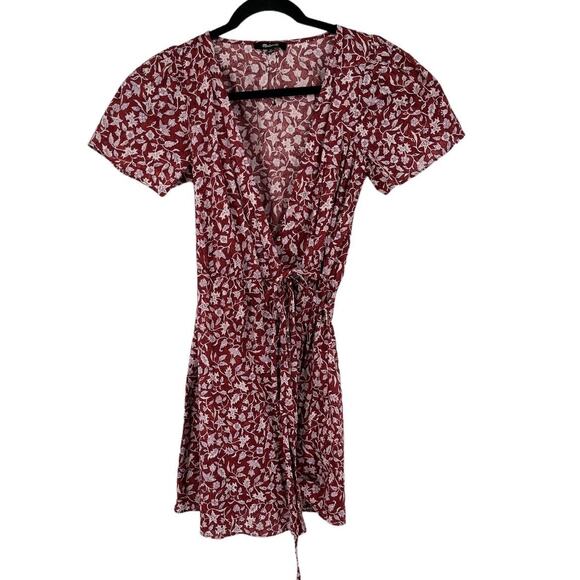 Madewell Dress Flutter sleeve wrap mini batik vine X-Small XS - Picture 2 of 8